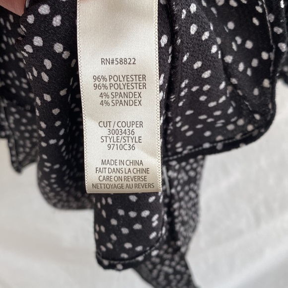 Max Studio - Black waist tie Blouse - Size L - Picture 5 of 6